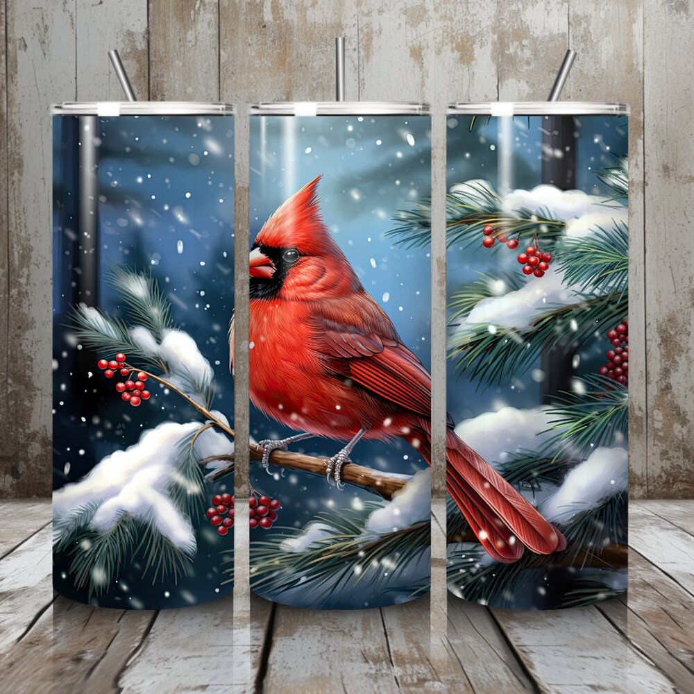 Cardinal Winter Tumbler 20oz
